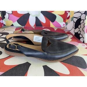 SPERRY Women's Saybrook Leather Slingback Mule Shoes Black 5.5